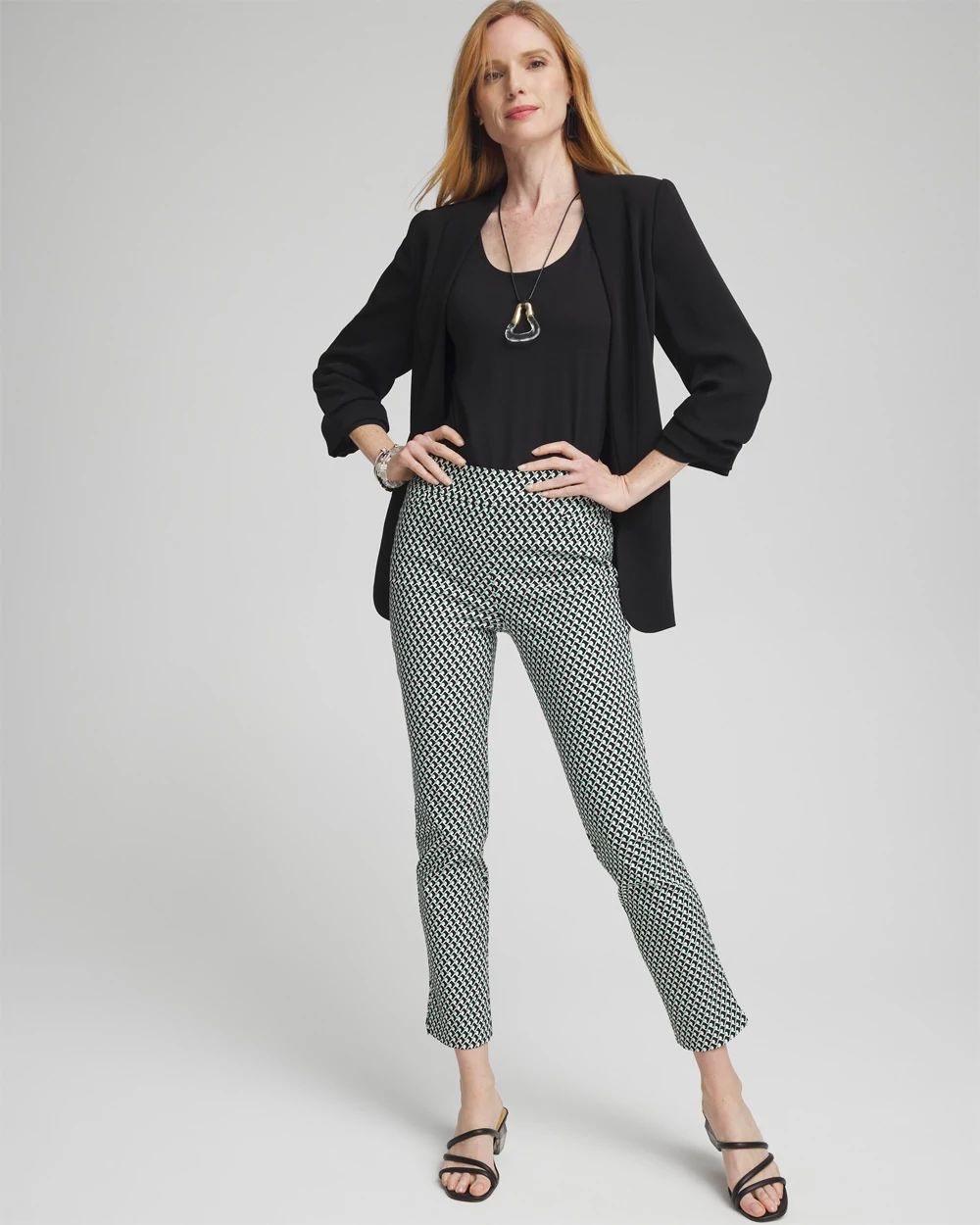Brigitte Dot Grid Ankle Pants click to view larger image.