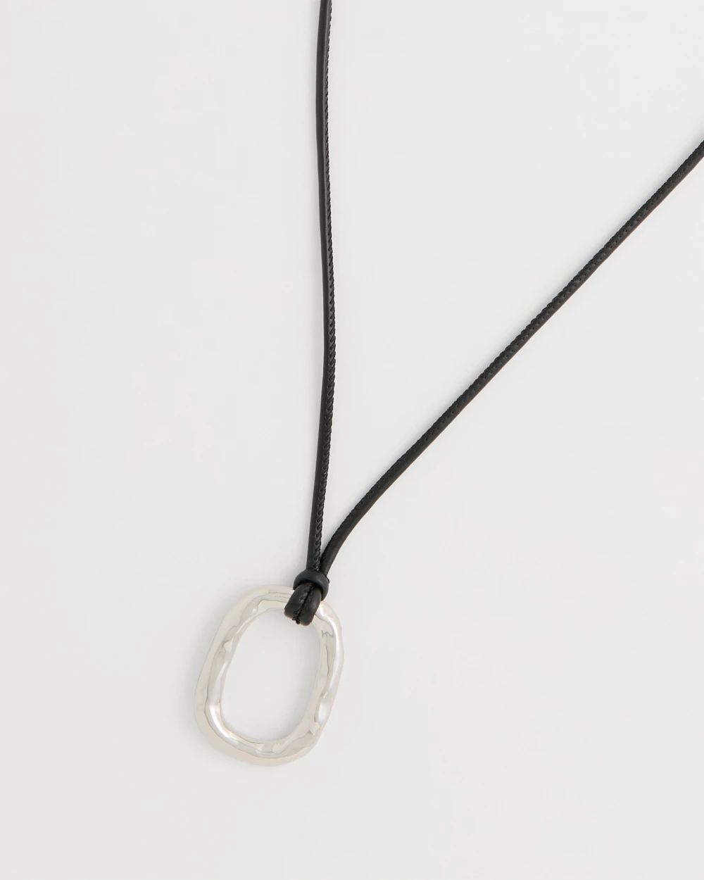 Adjustable Pendant Corded Necklace click to view larger image.