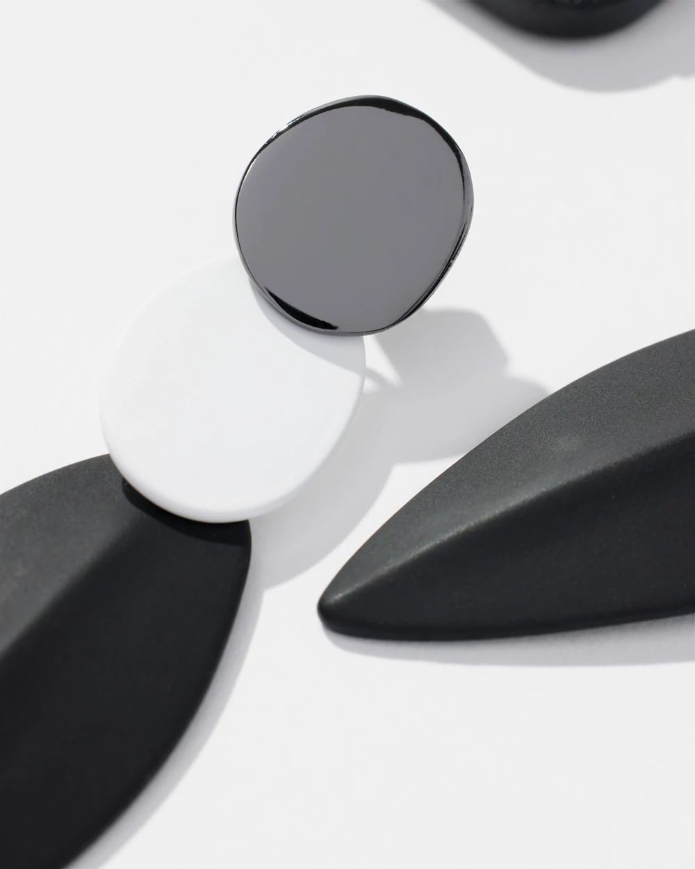 Black & White Drop Earrings