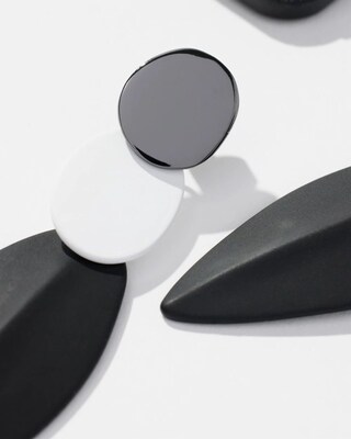 Black & White Drop Earrings