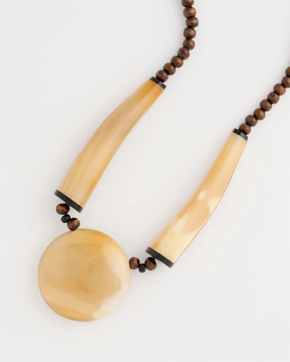 Chico's Originals Genuine Horn Pendant Necklace click to view larger image.