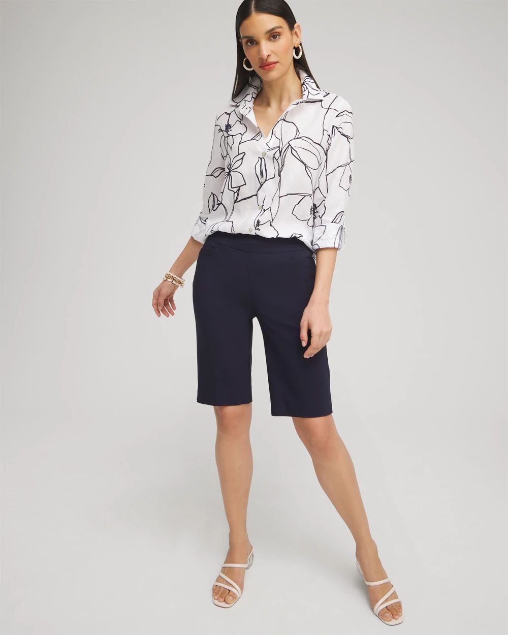 Brigitte™ Pull-On Slim Shorts click to view larger image.