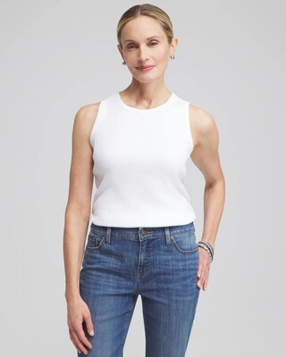 Ribbed High Neck Tank click to view larger image.