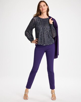 Metallic Bodre Crinkle Mesh Top click to view larger image.