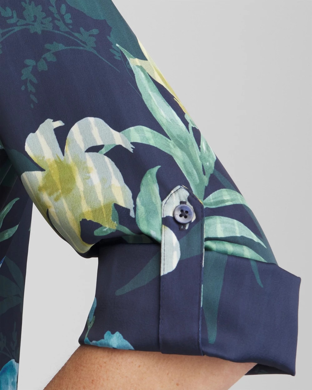Satin Floral Maxi Shirtdress