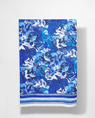 Cool Floral Oblong Scarf
