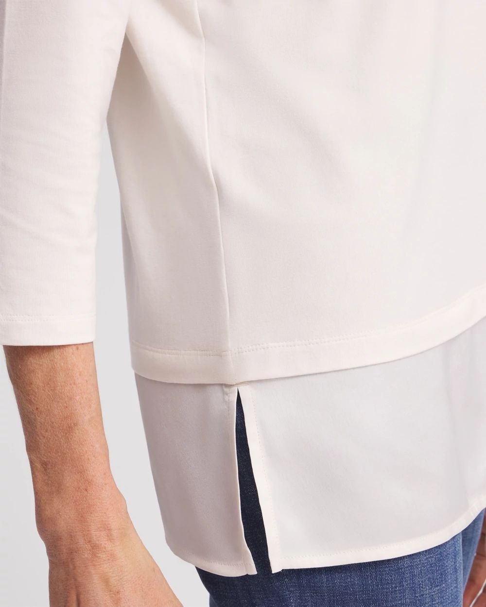 Caviar Satin Mix Tunic