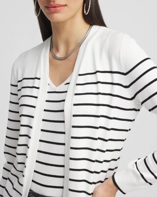 Stripe Long Sleeve Cardigan