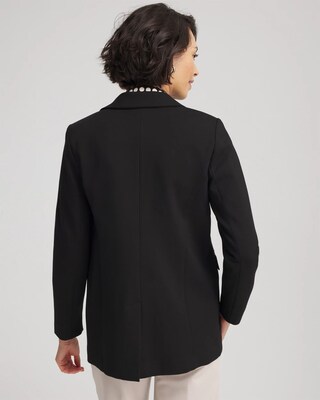 Ponte Double-Breasted Knit Blazer click to view larger image.