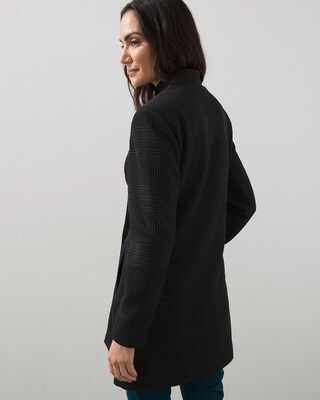 Jacquard Textured Knit Blazer