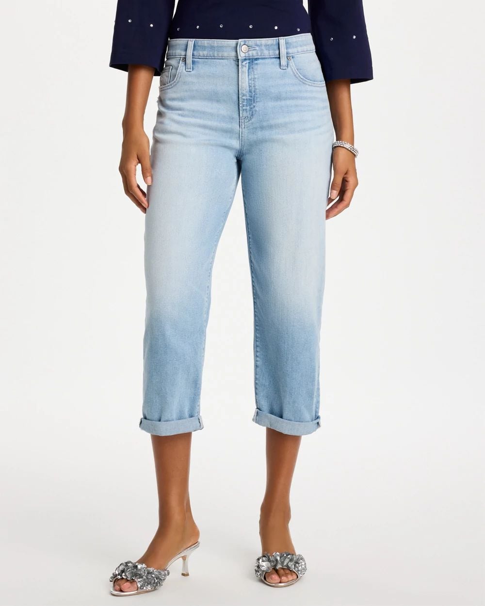 Relaxed Boyfriend Rolled Hem Jean