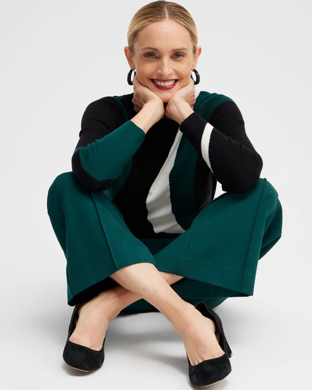 ECOVERO Intarsia Turtleneck Sweater