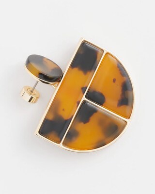 Faux Tortoise Drop Earrings