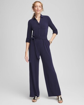 Belted Jersey Maxi Jumpsuit