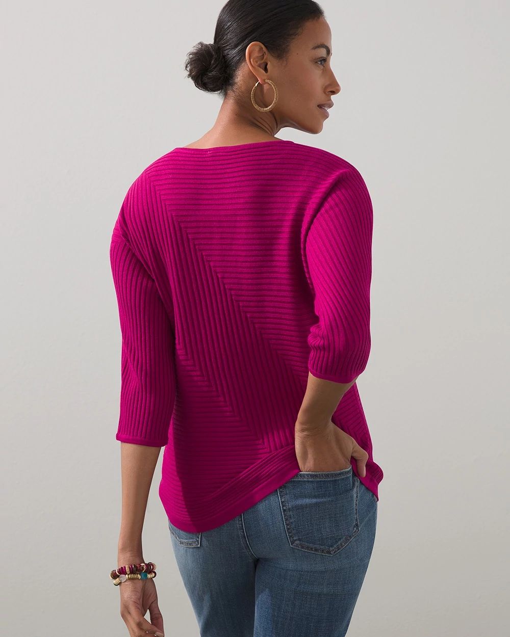 Rib Knit Pullover Sweater