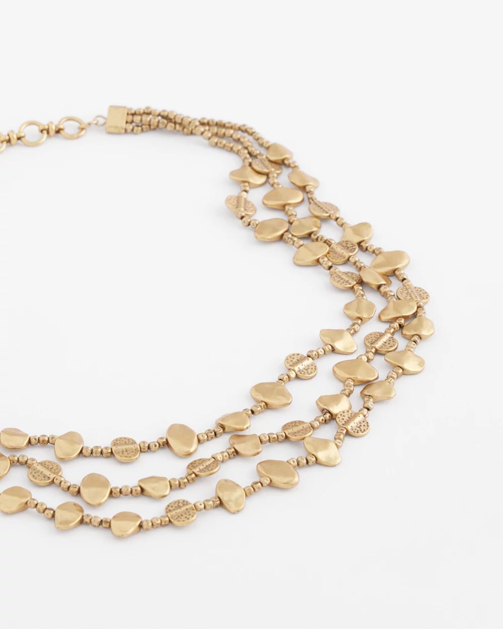 Gold Nugget Collar Necklace