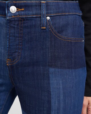 Girlfriend Laser Patch Flare Jeans