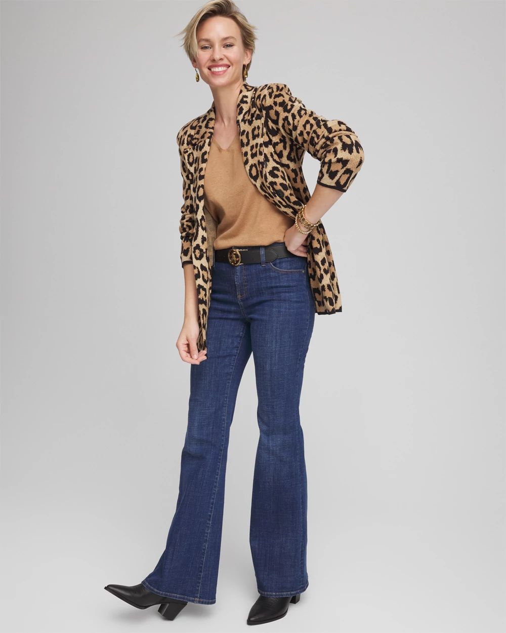 Cheetah Jacquard Blazer