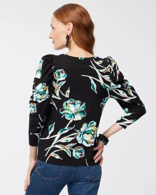 Touch of Cool Floral Romance Sleeve Top