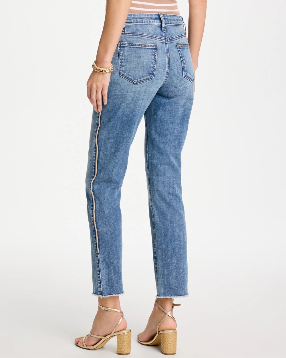 Girlfriend Roll Cuff Crop Jeans