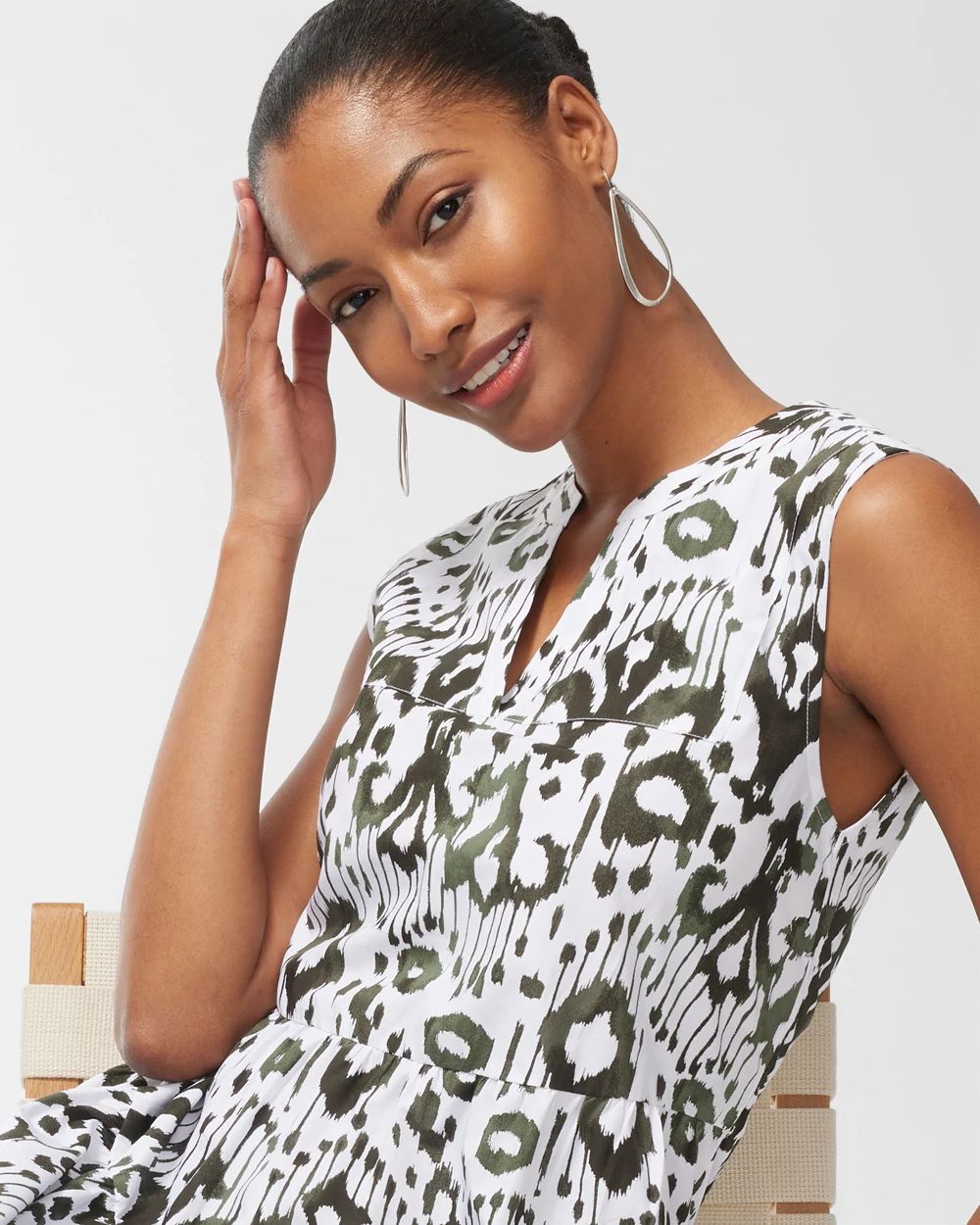 Ikat Tiered Maxi Dress