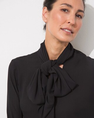 Black Label Drape Bow Top