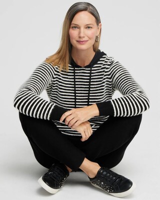 Zenergy Luxe® Cashmere Blend Stripe Pullover
