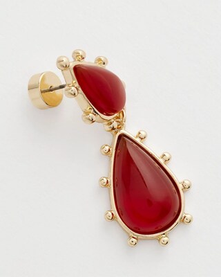 No Droop® Agate Teardrop Earrings click to view larger image.