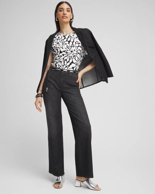 Abstract Bat Wing Sleeve Tee