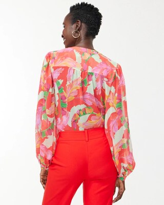 Foliage Print Blouse