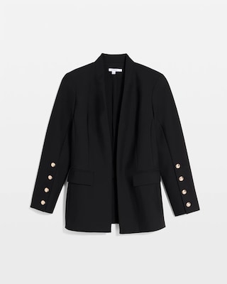 Soft-Stretch Button Detail Blazer click to view larger image.