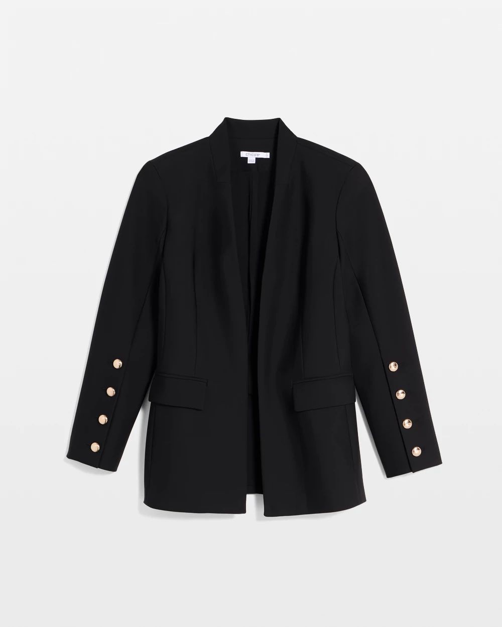 Soft-Stretch Button Detail Blazer click to view larger image.