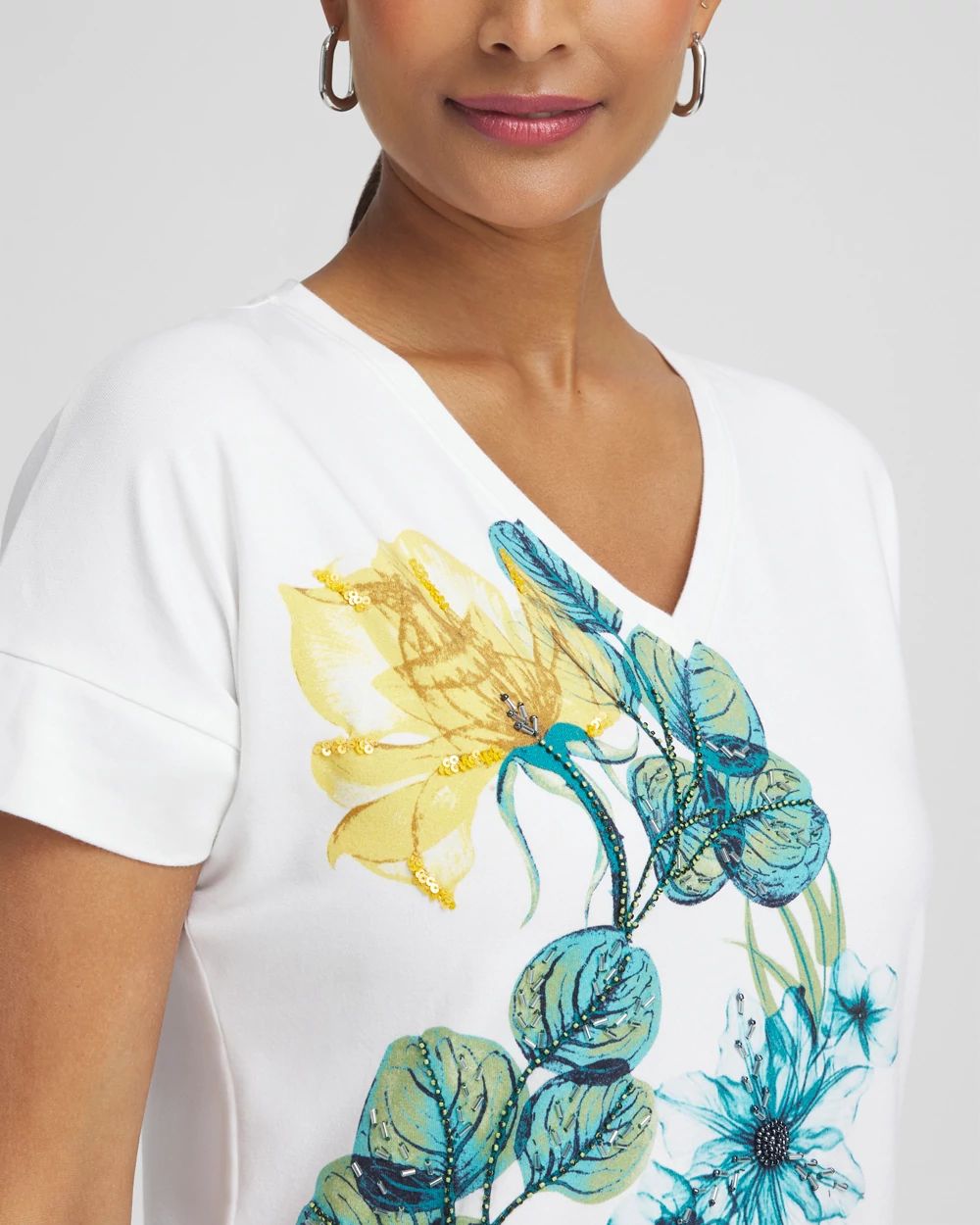 Zenergy® UPF Floral Print Tee