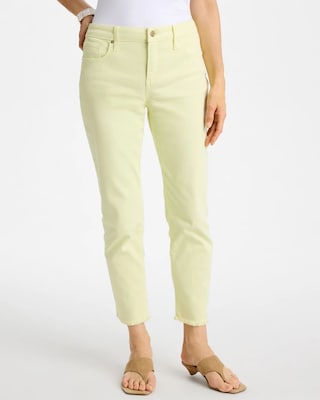 Girlfriend Slim Frayed Crop Jeans