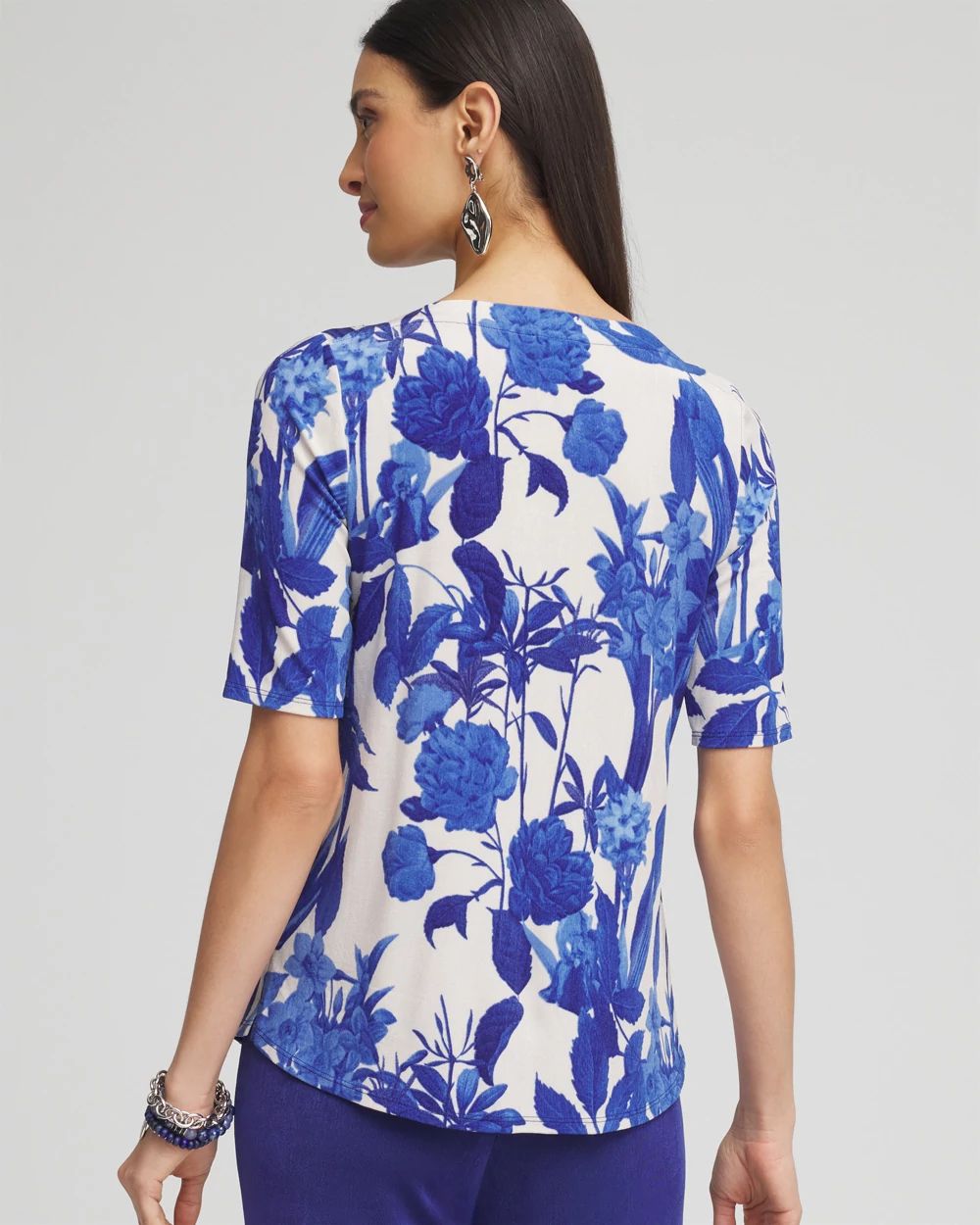 Travelers™ Wildflower Elbow-Sleeved Top click to view larger image.