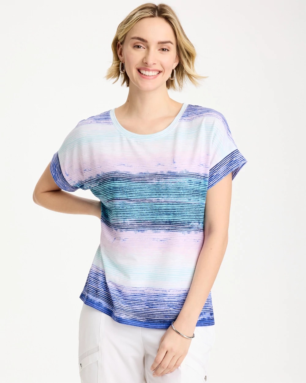 Zenergy® Ombre Drop Shoulder Tee, photo 1 of 5