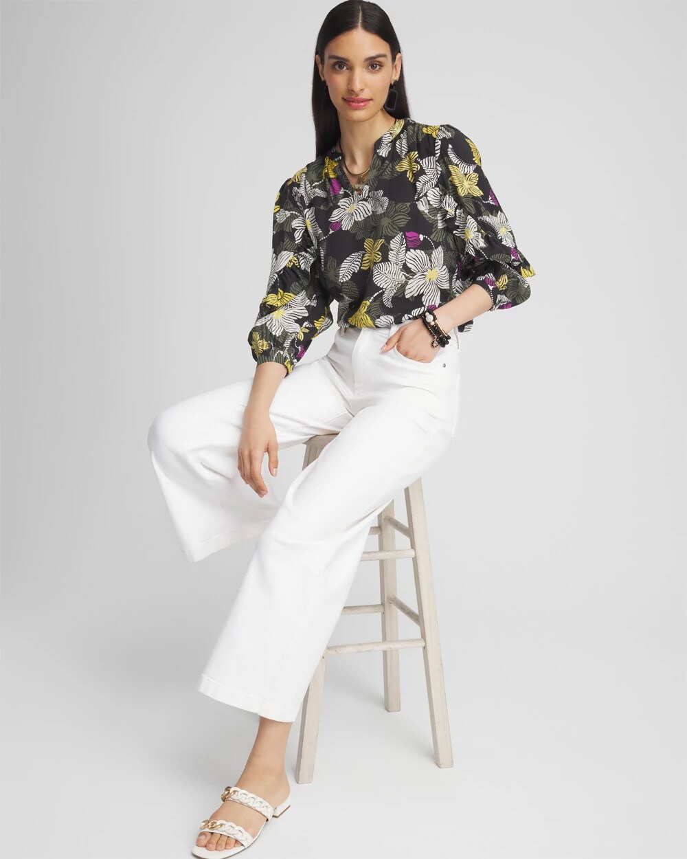 Ruffle Sleeve Blouse