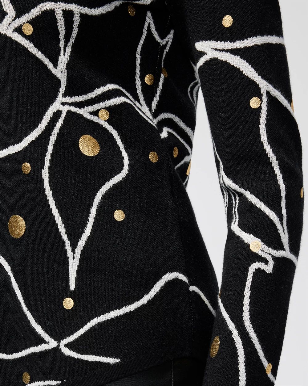 Foiled Dots Pullover Sweater