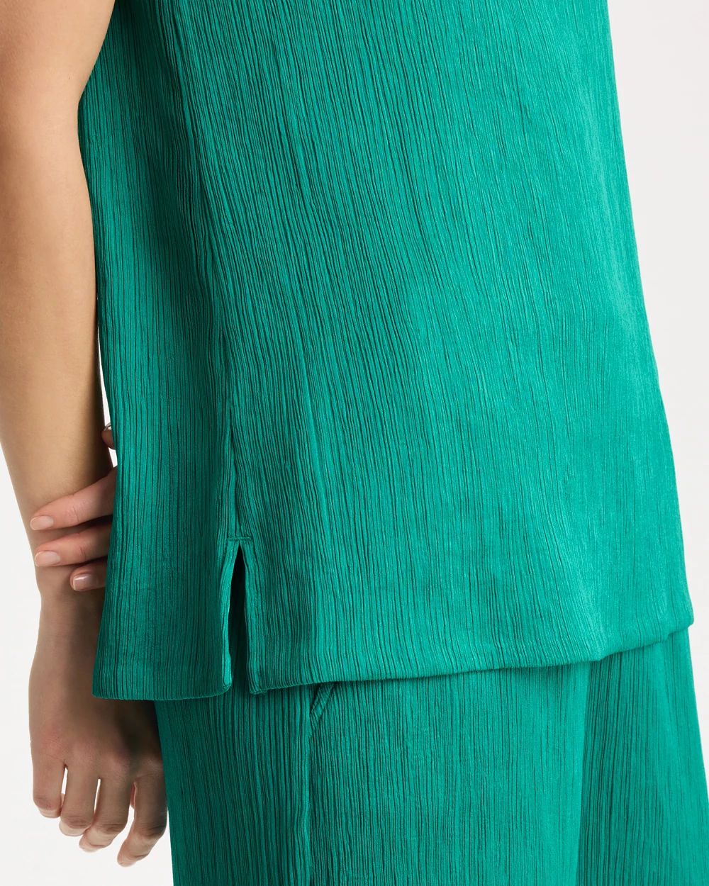 Travelers™ Crinkle Satin Textured Tank click to view larger image.