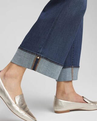 Pull-On Cuffed Jeans click to view larger image.