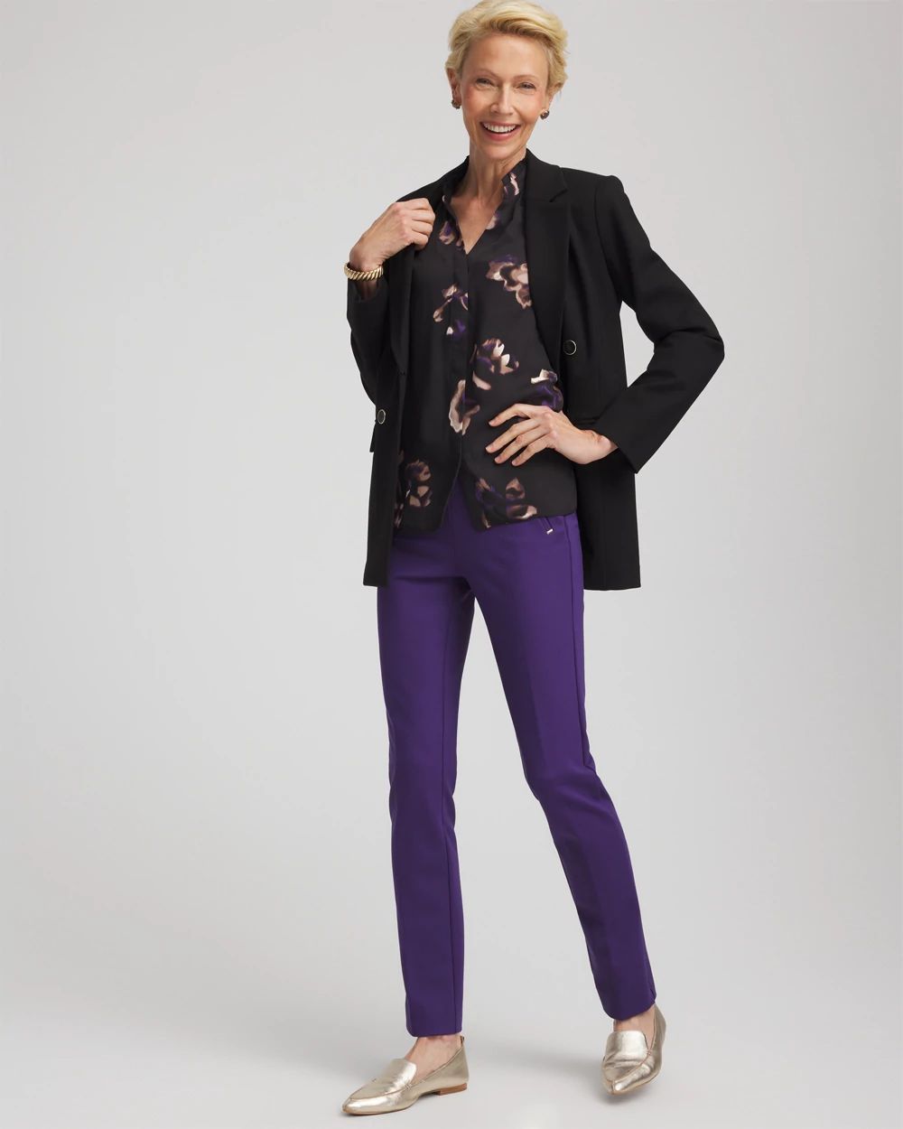 Juliet Slim Trim Detail Ankle Pants