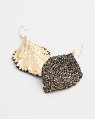 No Droop™ Pavé Leaf Drop Earrings