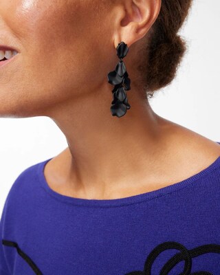 Black Cluster Earrings
