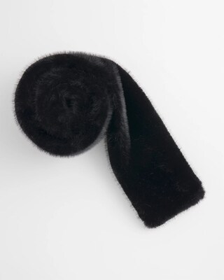 Black Faux Pull-through Scarf click to view larger image.