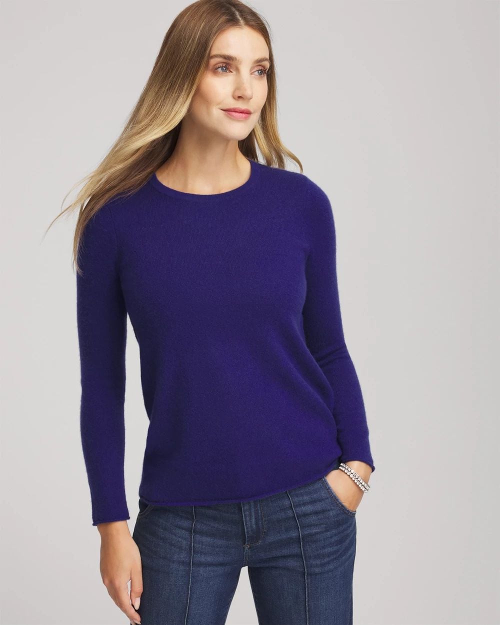 Crewneck Cashmere Pullover Sweater