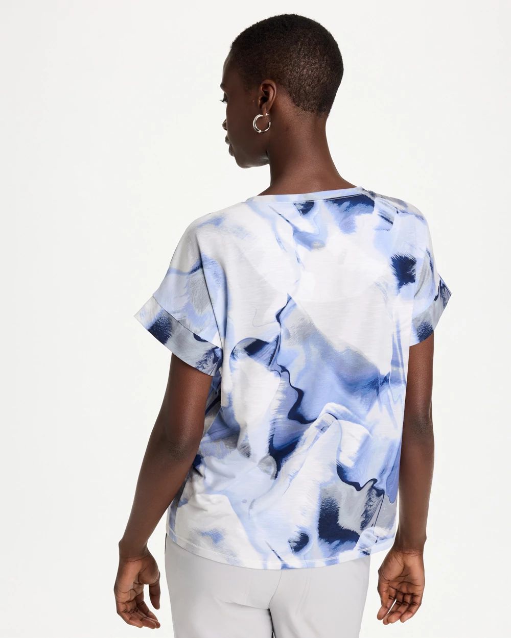Zenergy® Placed Print Drop Shoulder Tee click to view larger image.
