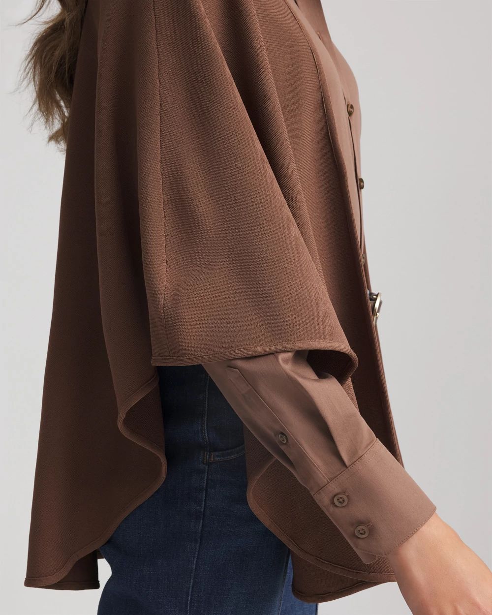 Crepe Open-Front Topper