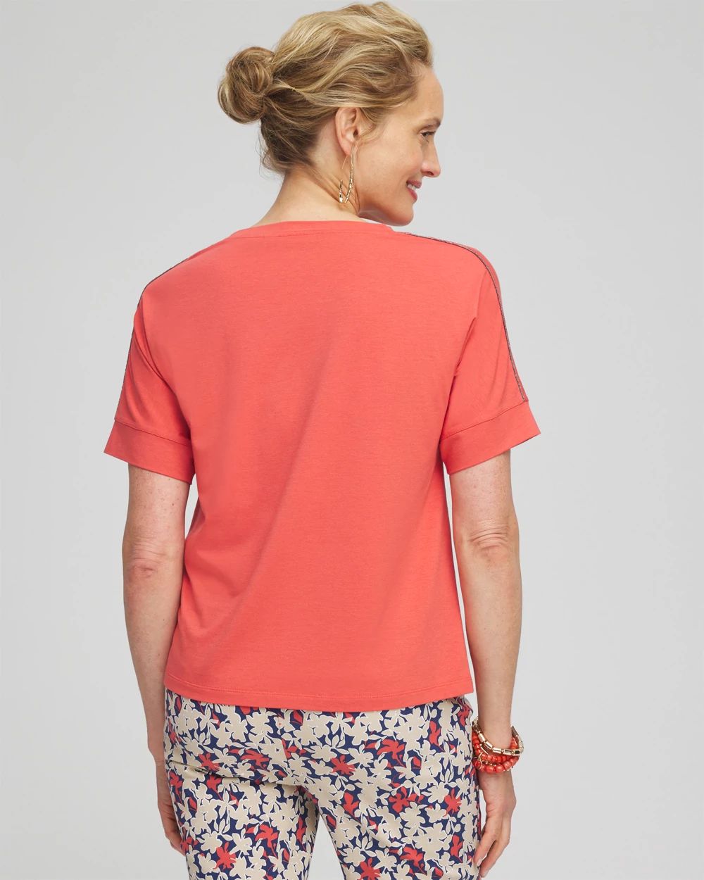 Touch of Cool™ Caviar Bead Detail Tee