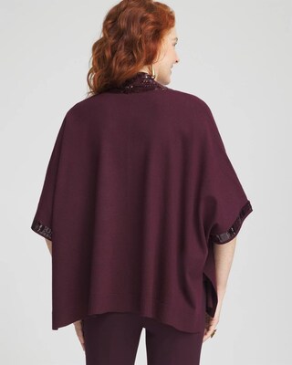 Sequin Placket Ruana