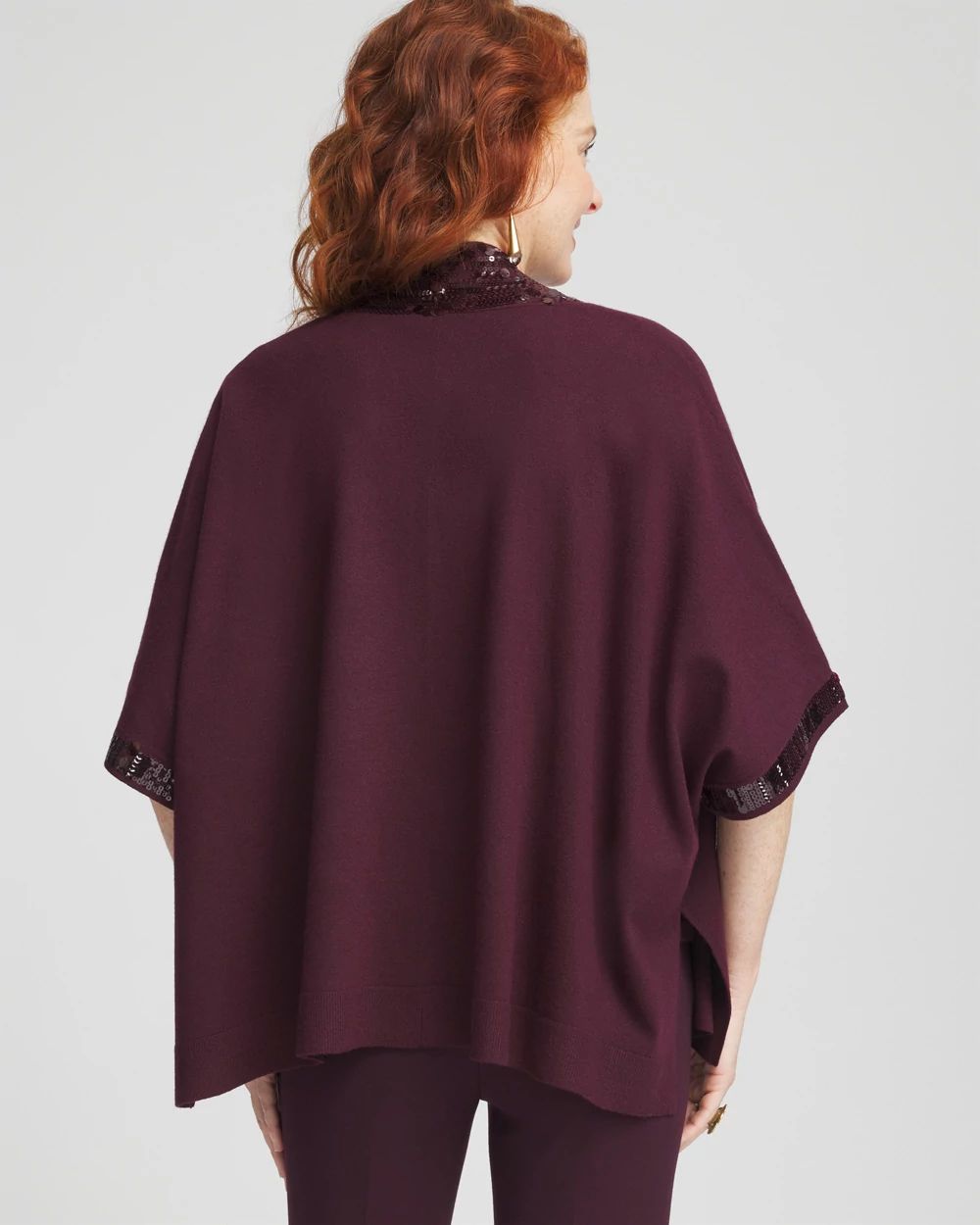 Sequin Placket Ruana